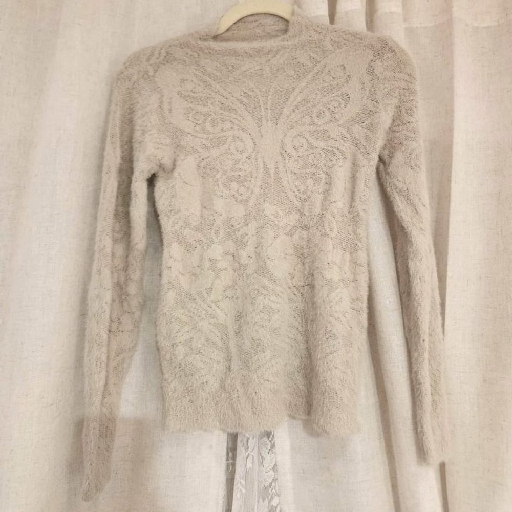 Vintage Light Grey Japanese Super Soft Mockneck Sweater
